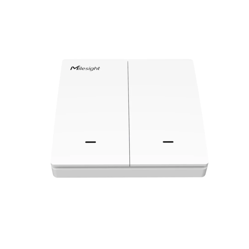 Milesight WS502 - Smart Wall Switch (2-Gang) – front view from below