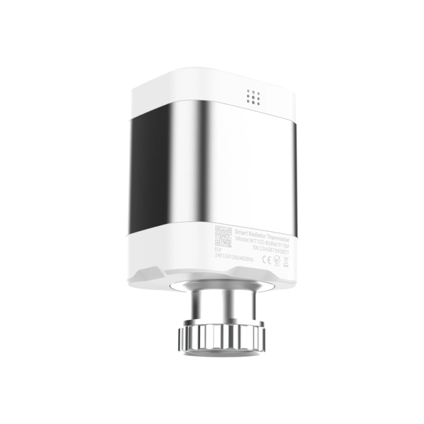 Milesight WT102 - Smart Radiator Thermostat – rear view with model label
