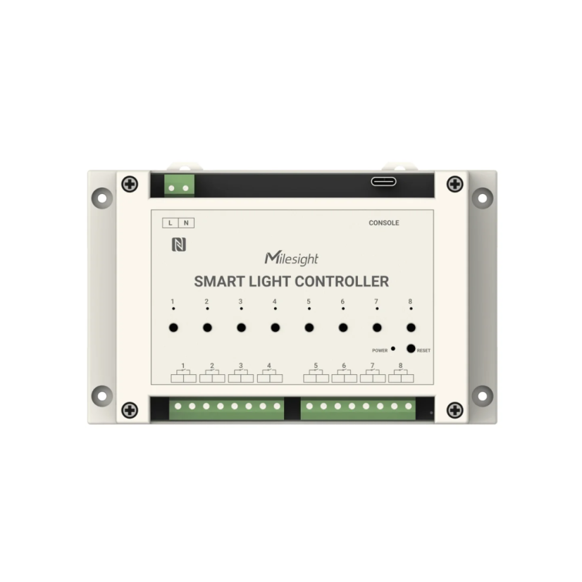 Milesight WS558 - Smart Light Controller (8 Circuits) – front view