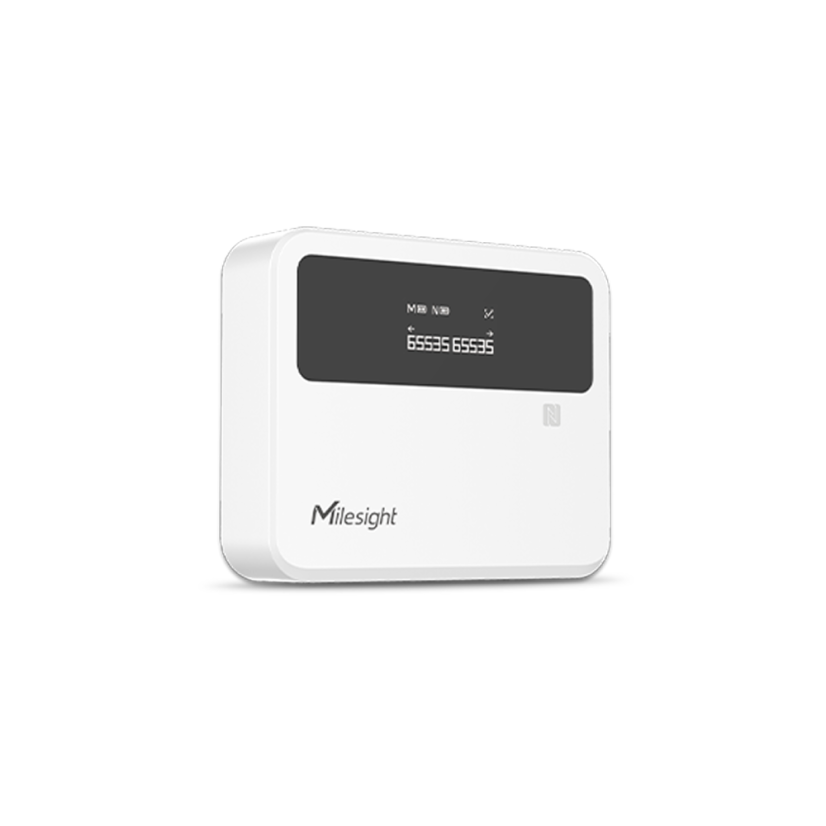 Milesight VS360 - IR Break-Beam People Counter – angled view with counter display