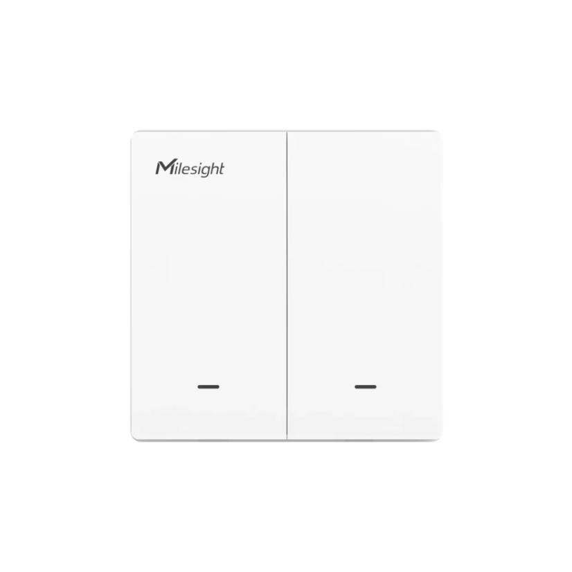 Milesight WS502 - Smart Wall Switch (2-Gang) – front view