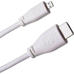 Raspberry Pi microHDMI 1m cable white
