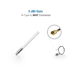 RAK Fiberglass Antenna 3dBi / 860-930 MHz – N-Type to MHF