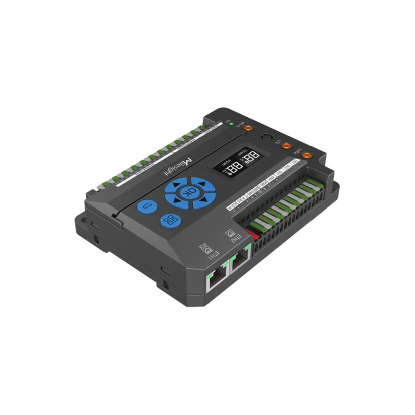 Milesight EG71-L08GL - Building IoT Gateway – angled view of din-rail unit