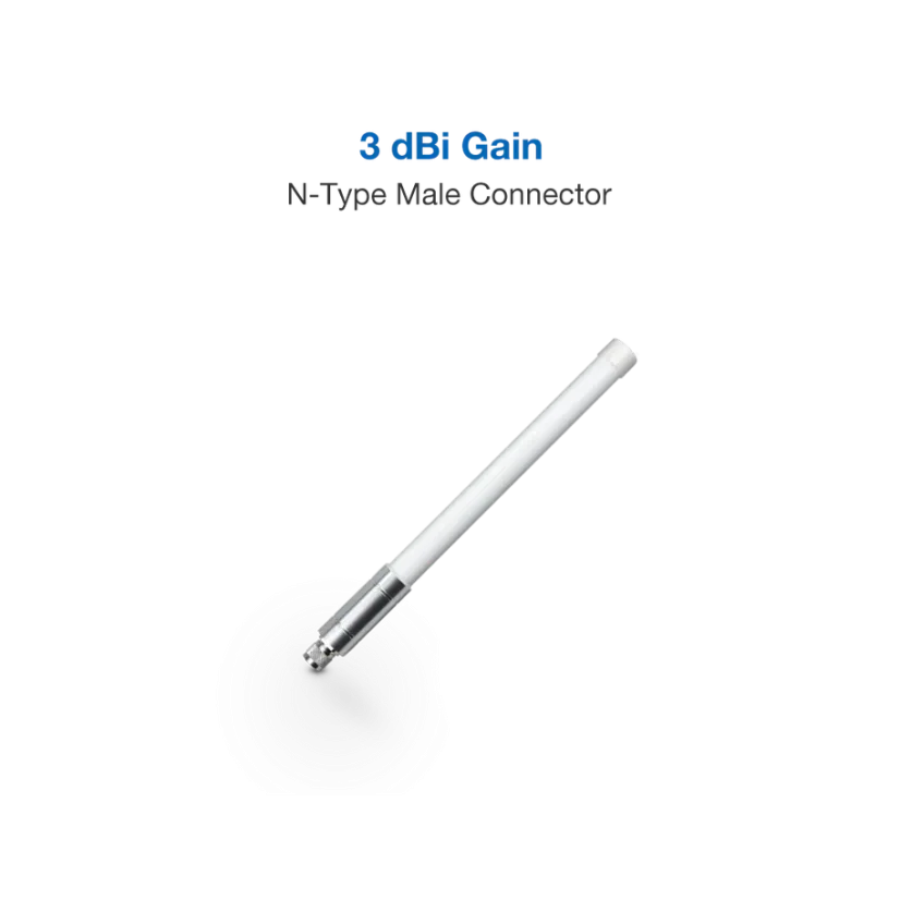 RAK Fiberglass Antenna 3dBi / 860-930 MHz – N-Type Male – bare white antenna, no cable