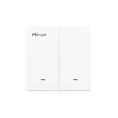Milesight WS502 – Smart-Wandschalter (2-fach) – Frontansicht