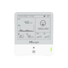 Milesight AM307 - Indoor Air Quality Sensor (7 in 1) – front view of display Milesight AM307 - Indoor Air Quality Sensor (7 in 1) – front view of display