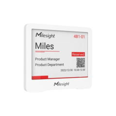 Milesight DS3604 – E-Ink displej LoRaWAN – čelní pohled zešikma