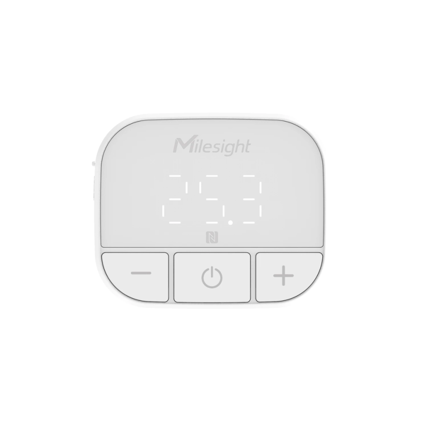 Milesight WT102 - Smart Radiator Thermostat – front view of display and buttons
