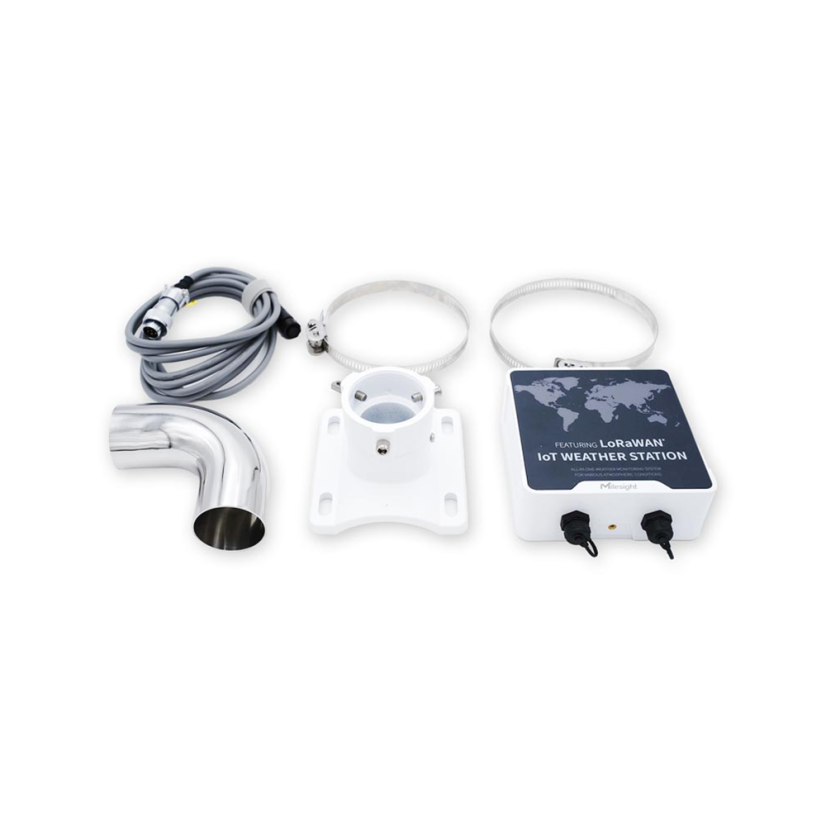 Milesight WTS506 - All-in-One Weather Station – mounting accessories and logger box