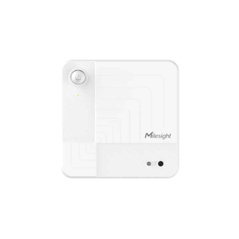 Milesight VS321 - Wireless AI Occupancy Sensor – front view with lens
